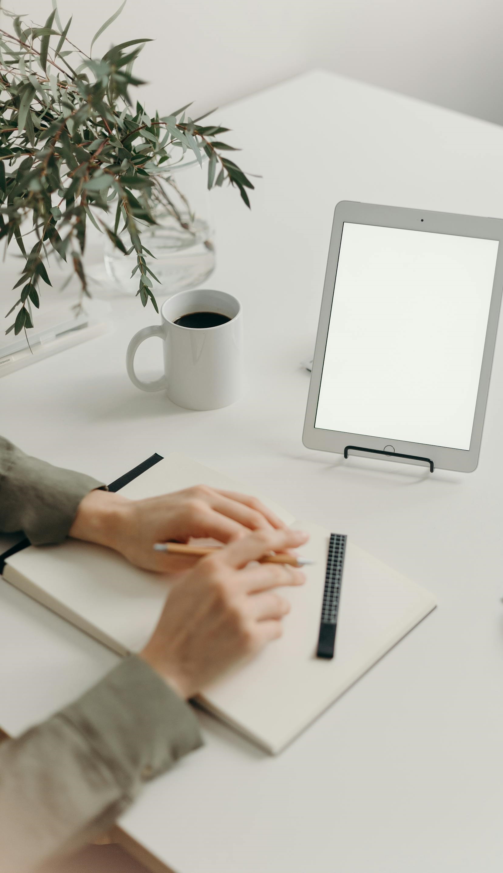 student studying at his desk